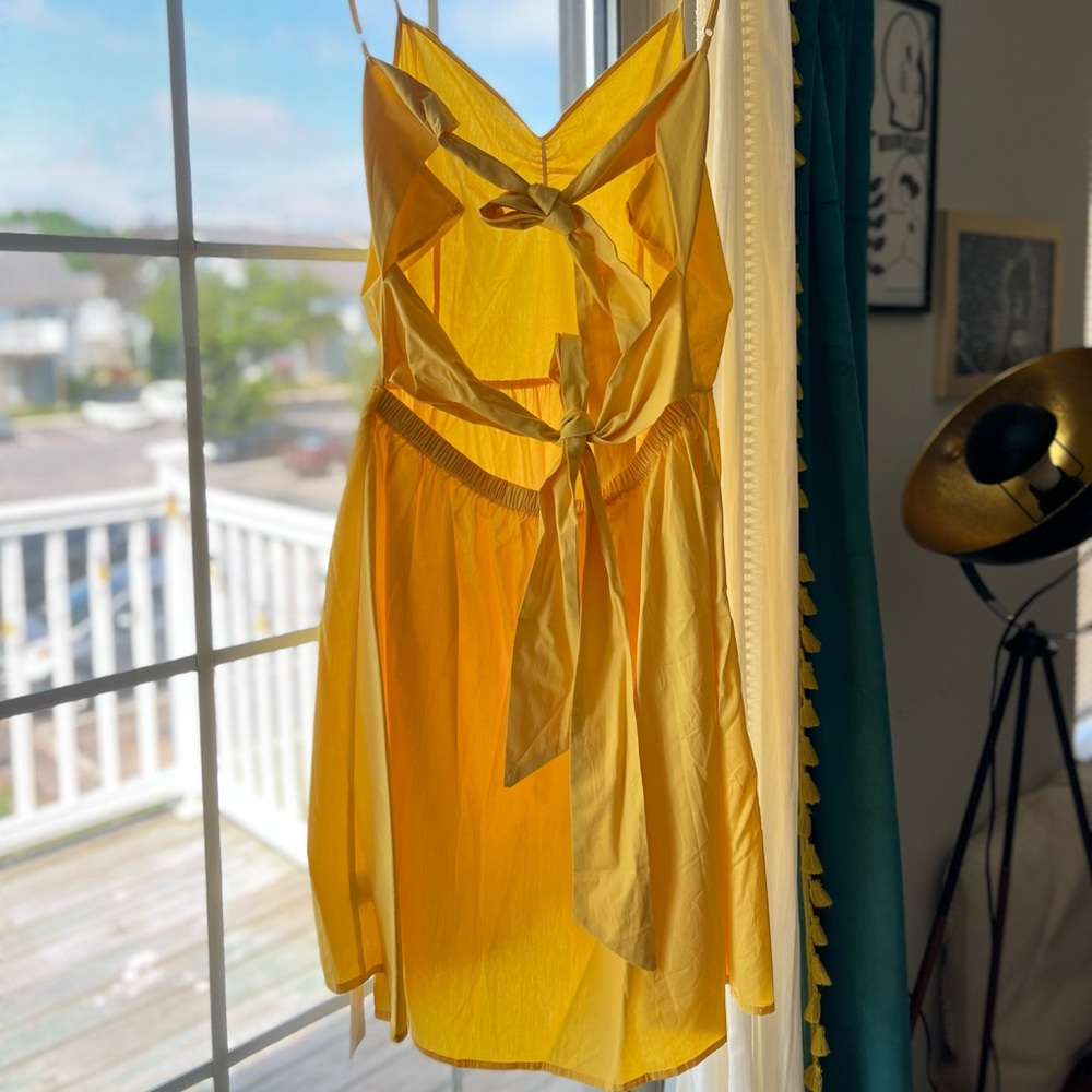 Yellow tie back sundress